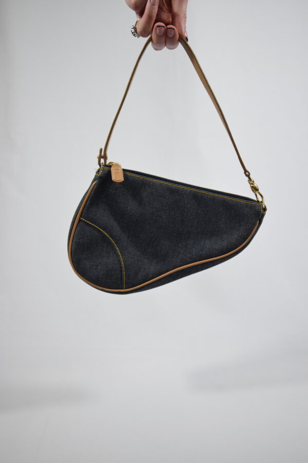 Christian Dior Saddle Bag Blue Denim - Cheeks Consignment - Second Hand Designer Bags