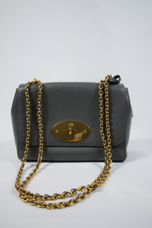 Mulberry Small Lily Charcoal - Pre loved luxury handbags - Cheeks Consignment