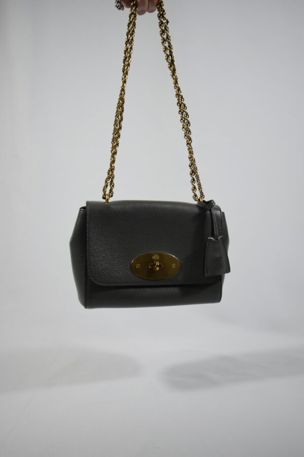 Mulberry Small Lily Charcoal - Pre loved luxury handbags - Cheeks Consignment