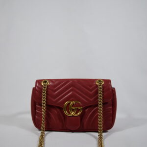 Pre loved luxury handbags - second hand designer bags - Cheeks Consignment - Gucci Marmont red