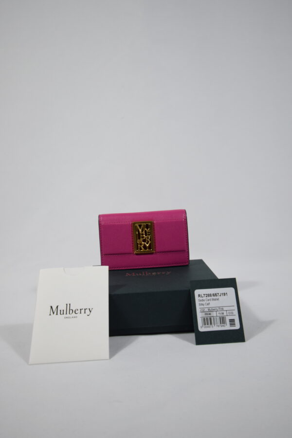 Second hand designer bags - Pink Mulberry Sadie Card holder - Cheeks Consignment