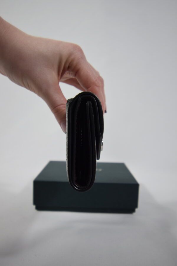 Mulberry Folded Multi-Card Heavy Grain Leather Wallet Charcoal - Cheeks Consignment - Second hand Designer Bags