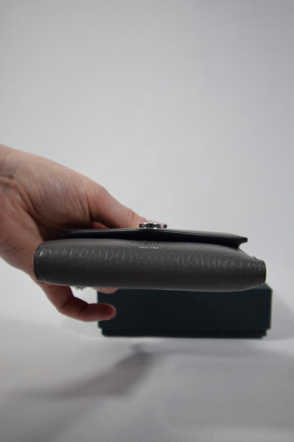 Mulberry Folded Multi-Card Heavy Grain Leather Wallet Charcoal - Cheeks Consignment - Second hand Designer Bags